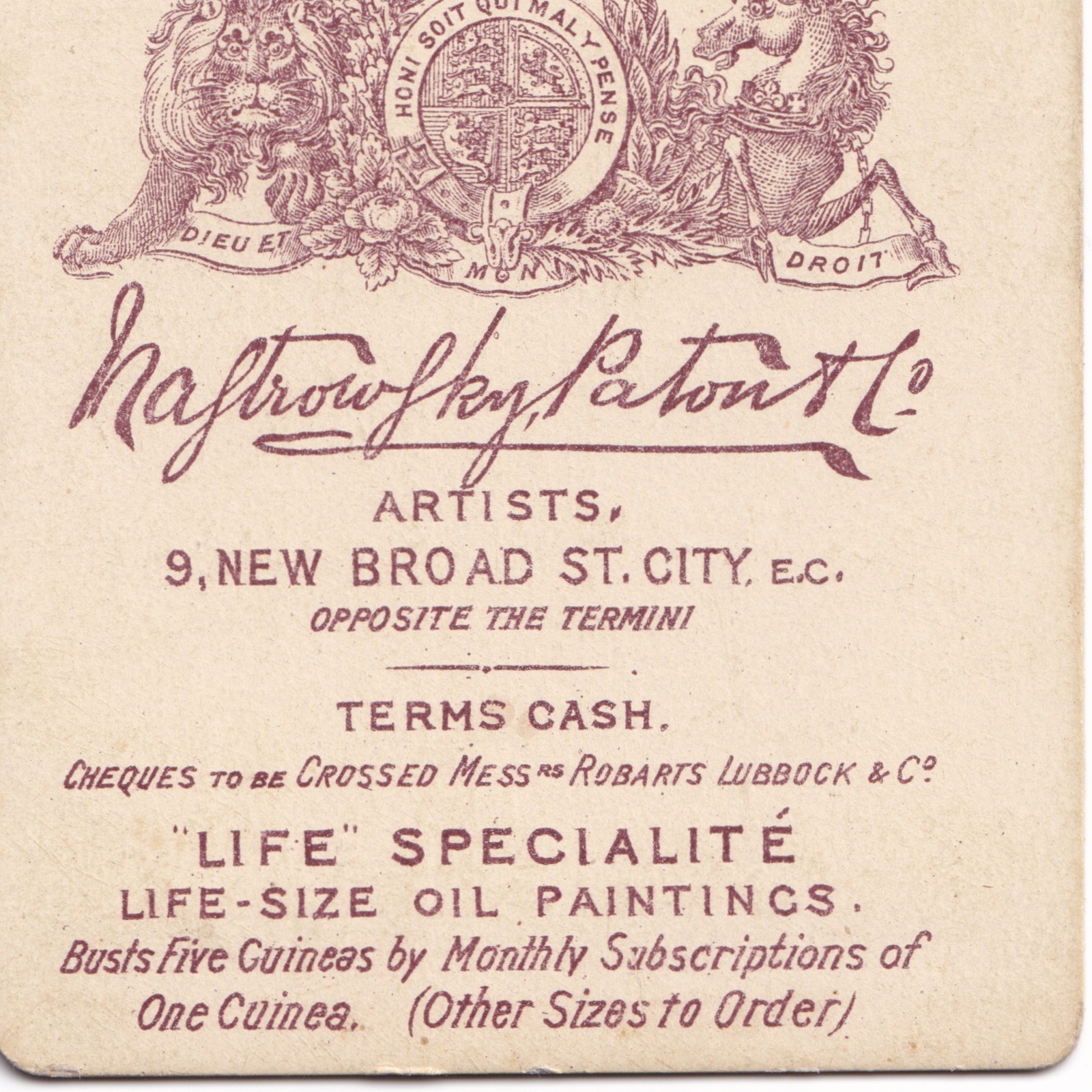 CDV: CDV: Man with Beard, Nastrowsky, Paton & Co Card.: catalogue image 21