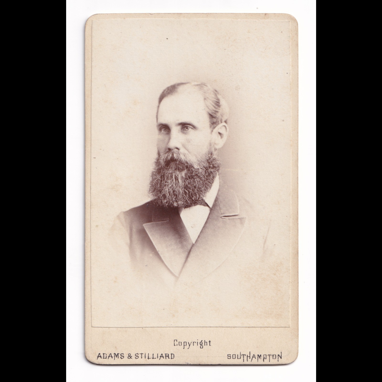 CDV: CDV, Man with Long Bushy Beard. Adams and Stilliard, Southampton.: catalogue image 1