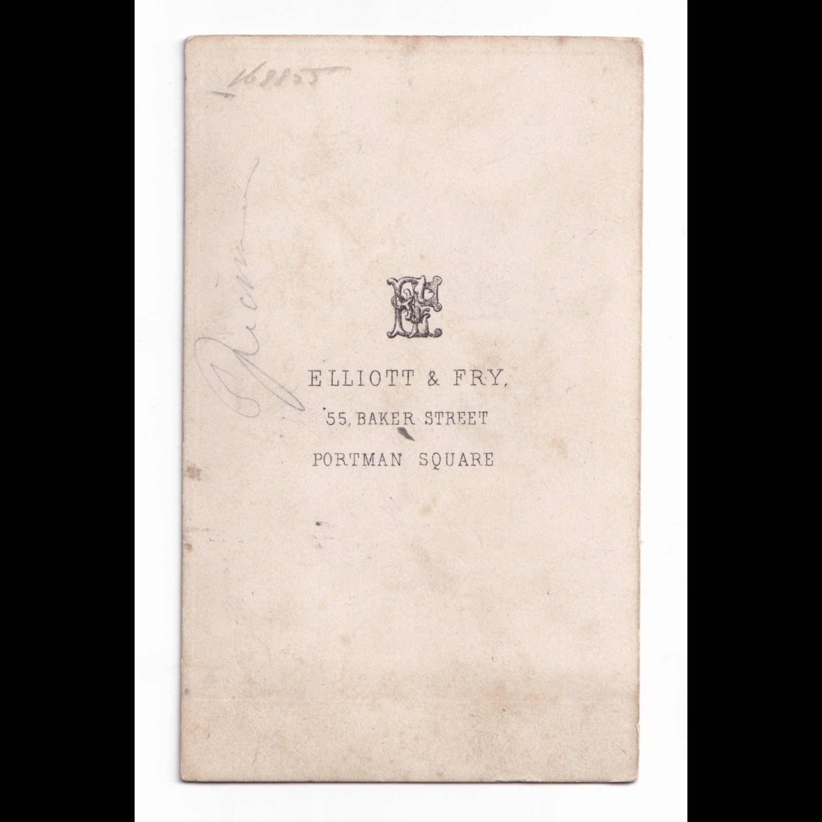 CDV: CDV, Man with Mutton Chops. Elliott & Fry Card, Baker St.: catalogue image 11