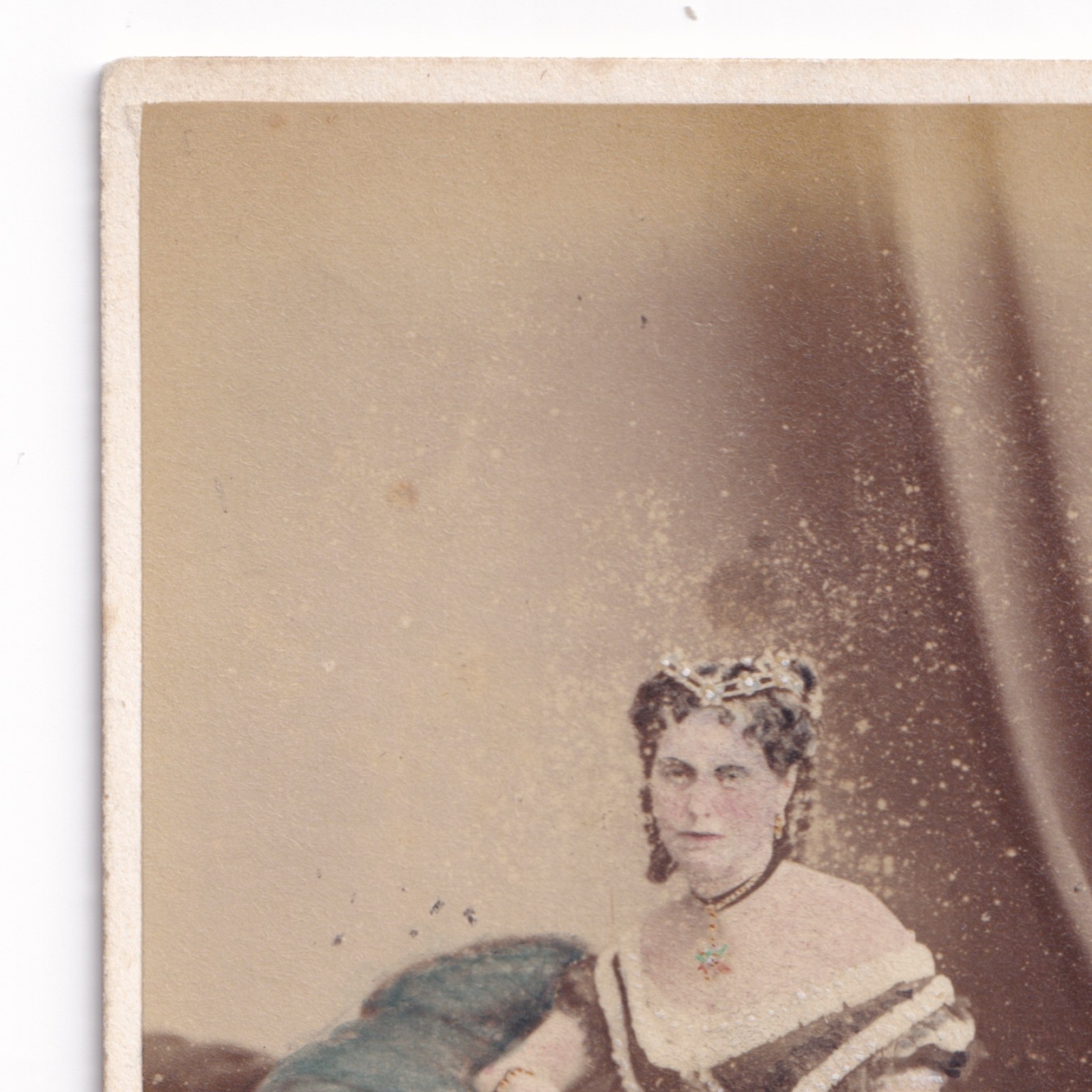 CDV: CDV: Maull & Co Card, London. Colour Tinted, Woman in an Elegant Gown.: catalogue image 8