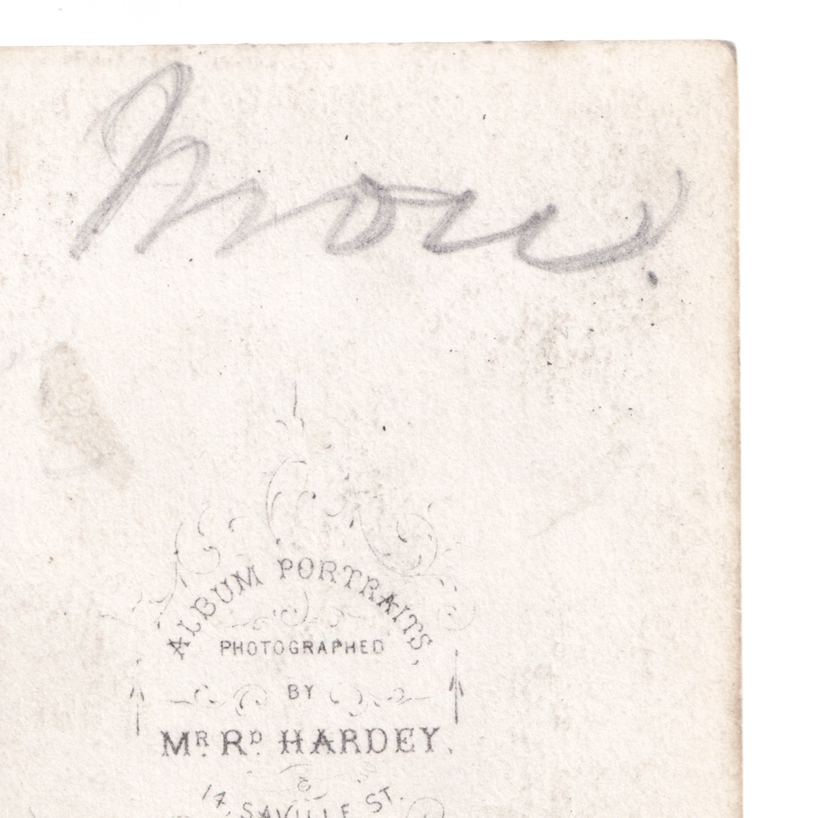 CDV: CDV: Mr Hardey Card, Hull. Seated Man.: catalogue image 11