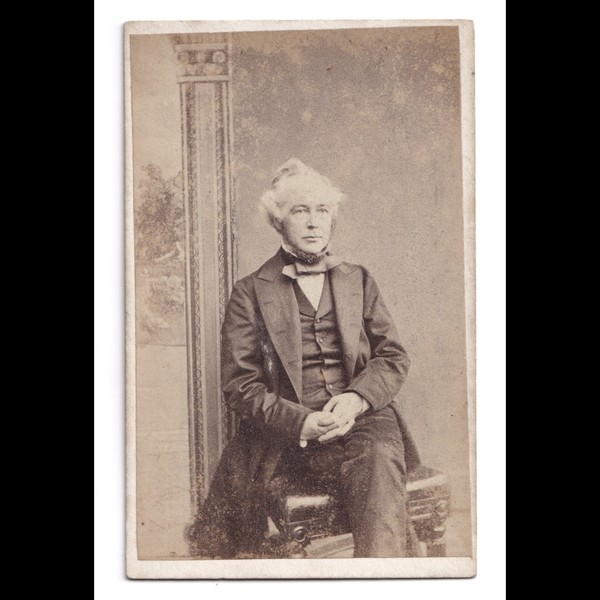 CDV: CDV: Mr Hardey Card, Hull. Seated Man.: catalogue image 1