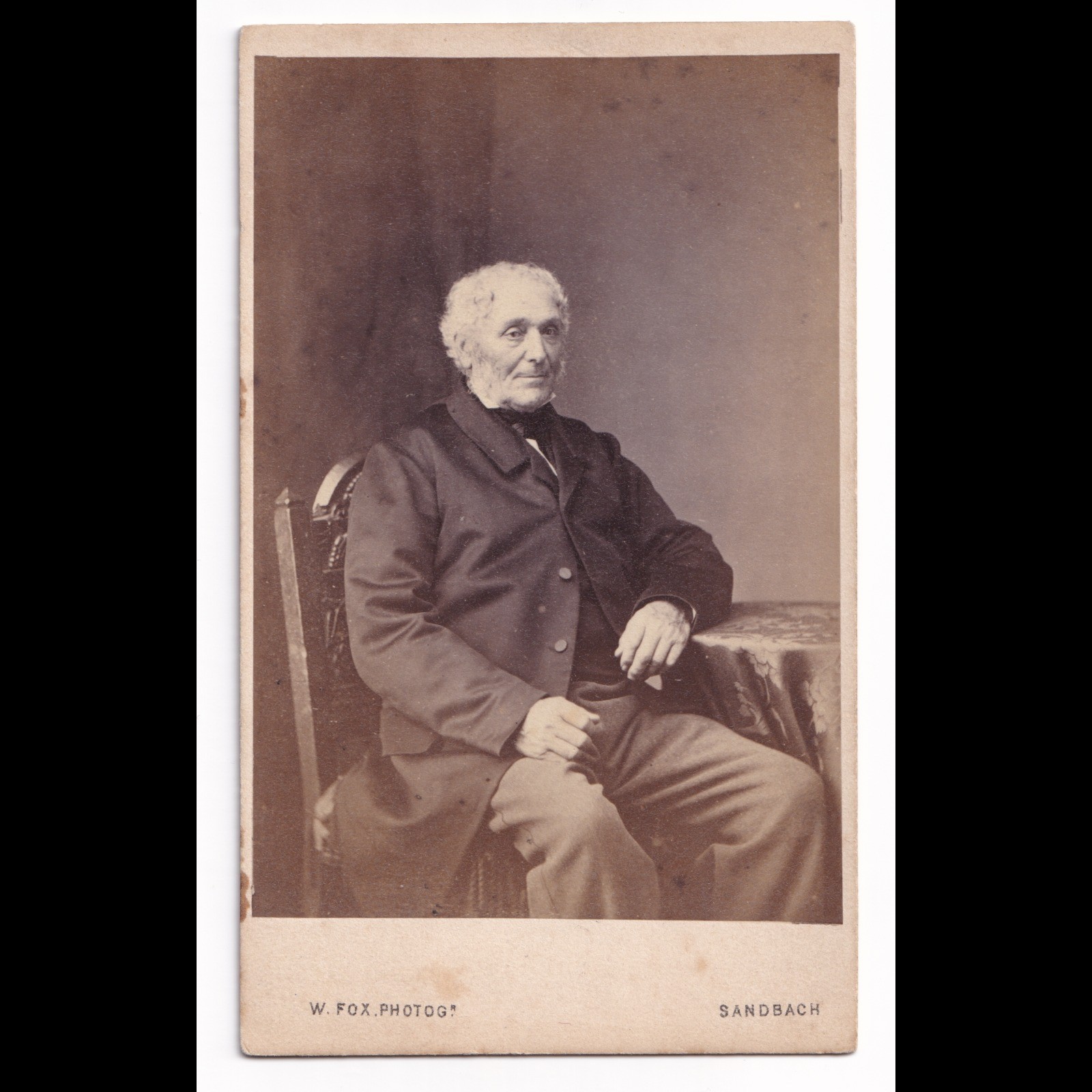 CDV: CDV, Older Man, Seated. W. Fox Card, Sandbach.: catalogue image 1
