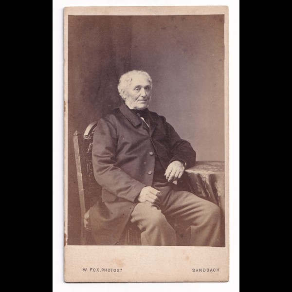 CDV: CDV, Older Man, Seated. W. Fox Card, Sandbach.: catalogue image 1