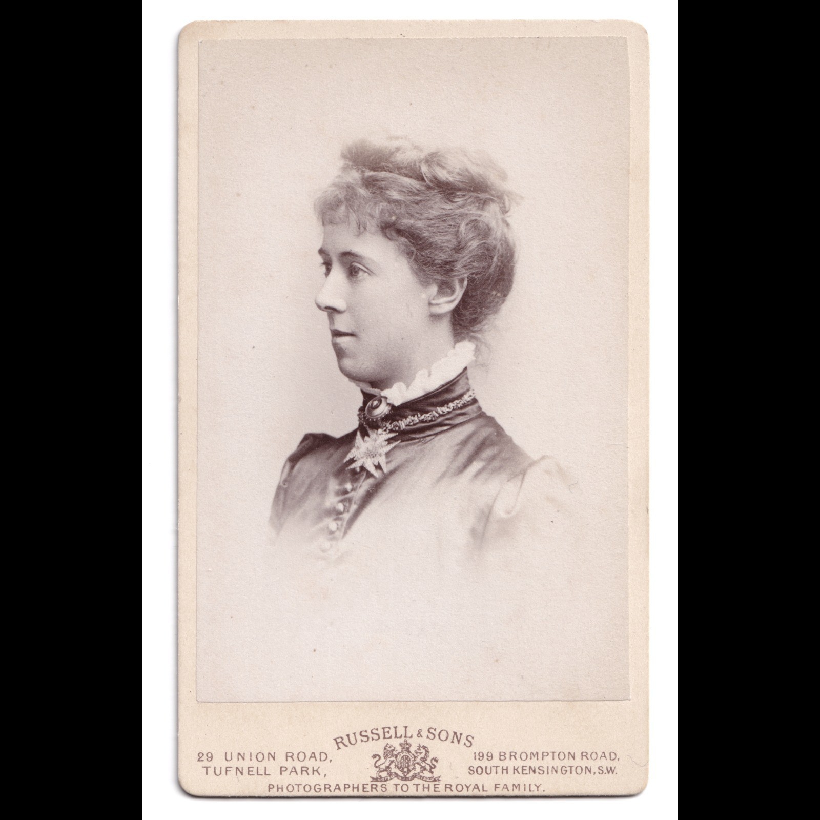 CDV: CDV: Russell & Sons Card, London. Elegant Young Woman Wearing Jewellery.: catalogue image 1