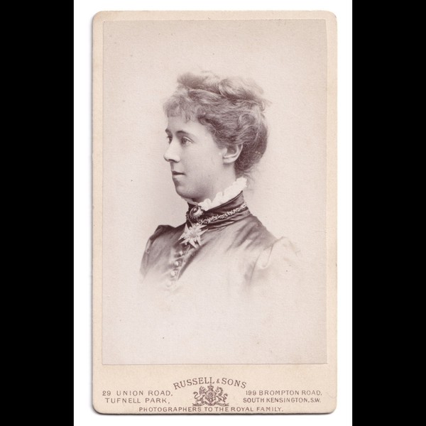 CDV: CDV: Russell & Sons Card, London. Elegant Young Woman Wearing Jewellery.: catalogue image 1