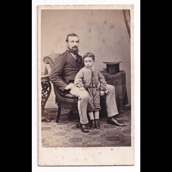 CDV: CDV: W. Elliot Card, Penrith. Possibly Henderson Family. Child with Man.: catalogue image 1