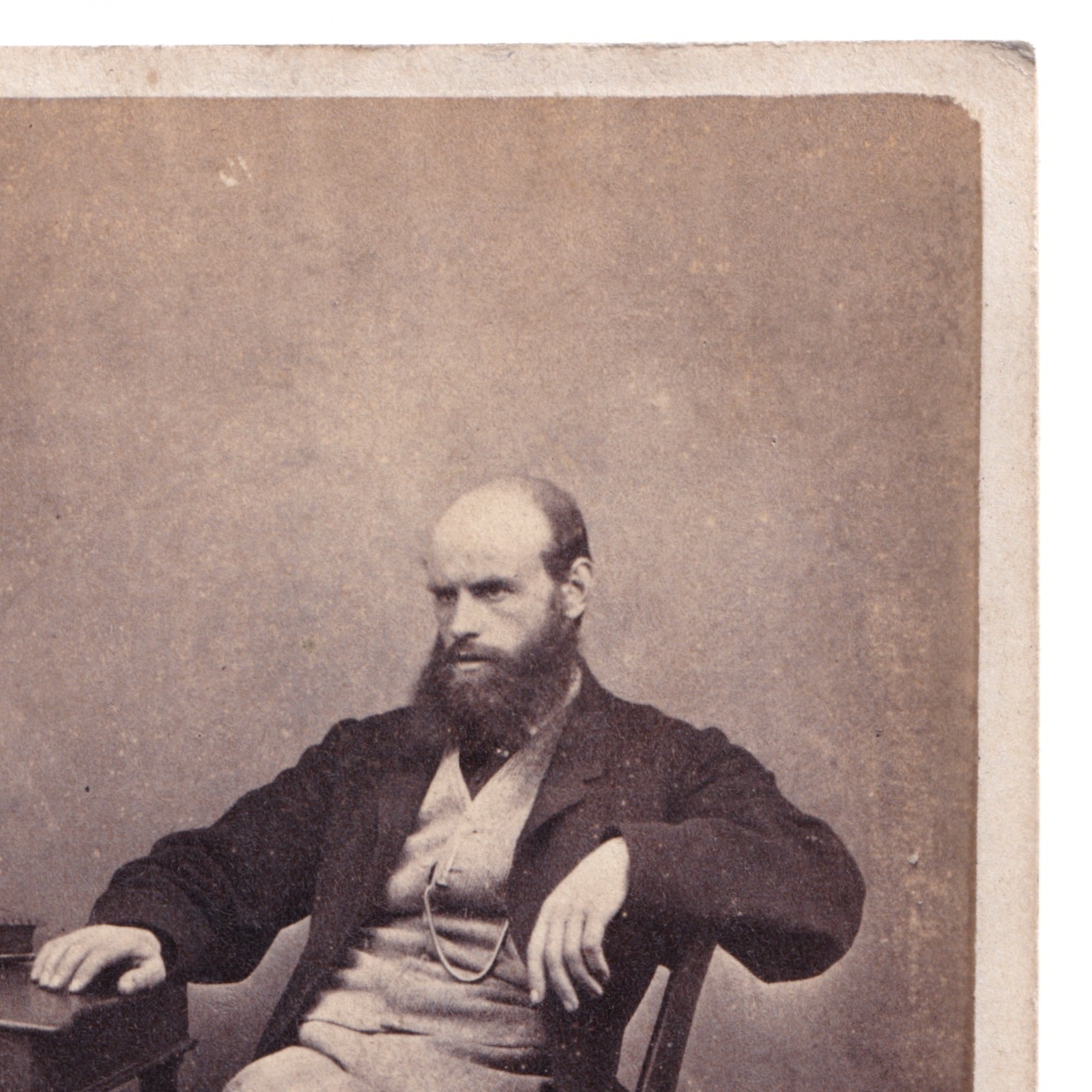 CDV: CDV: W.F. Ferguson Card, Holmfirth, Yorkshire. Seated Man with Beard.: catalogue image 9