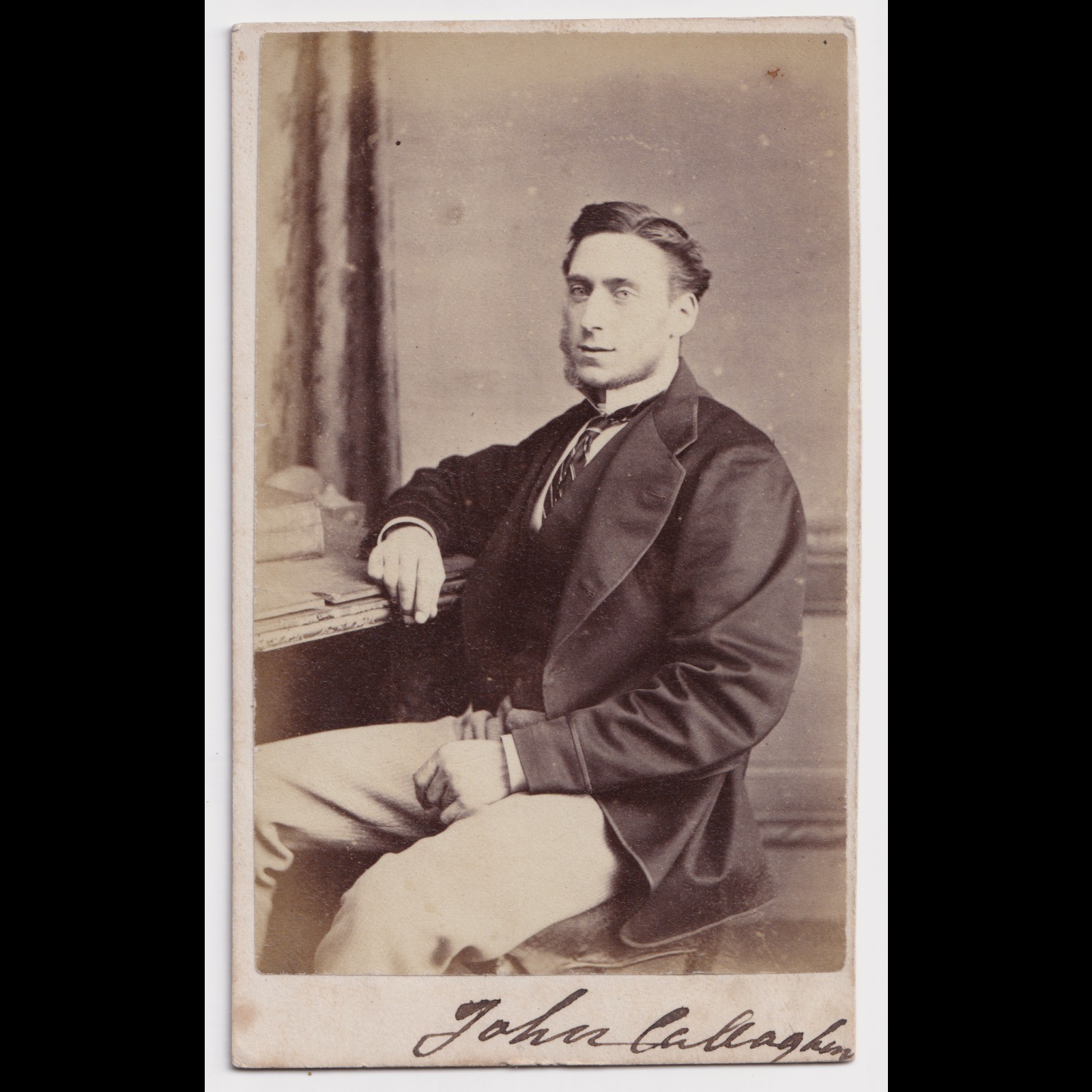 CDV: CDV: W. New Card, Brompton Road. Seated Man, Possibly a John Callaghan.: catalogue image 1