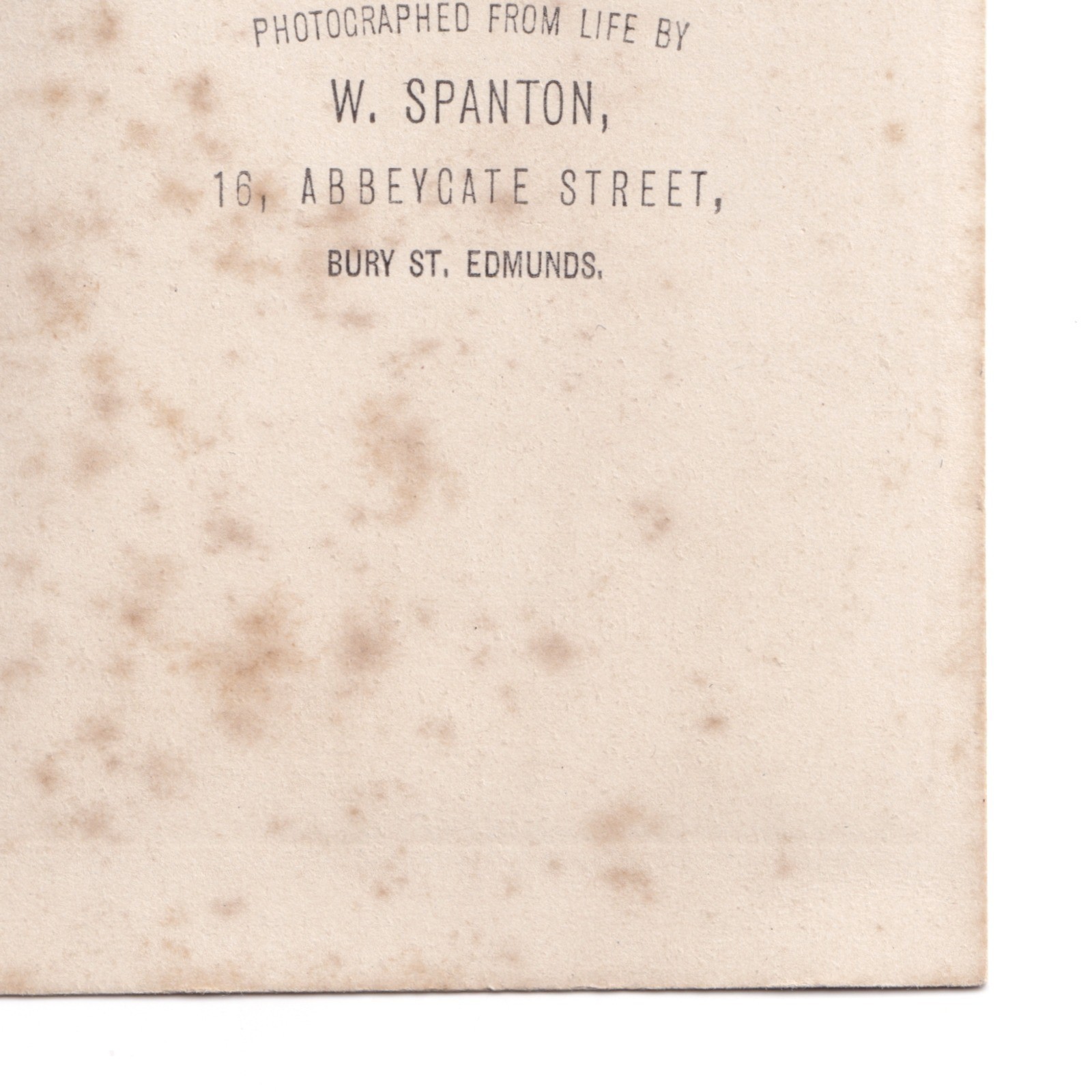 CDV: CDV: W. Spanton Card, Bury St Edmunds. Older Seated Man. Smartly Dressed.: catalogue image 16