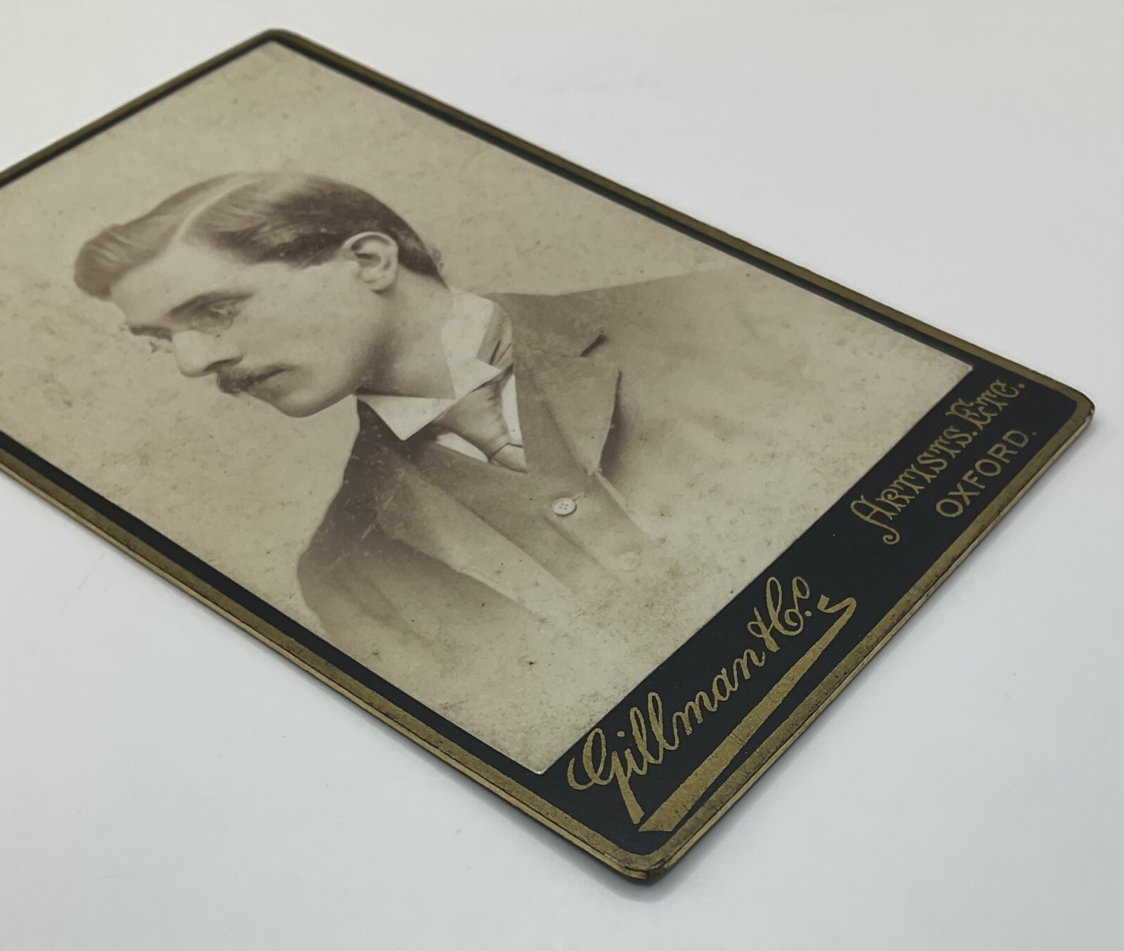 CDV: CDV Young Man Wearing Wire-Framed Spectacles, Gillman & Co, Oxford Card.: catalogue image 4
