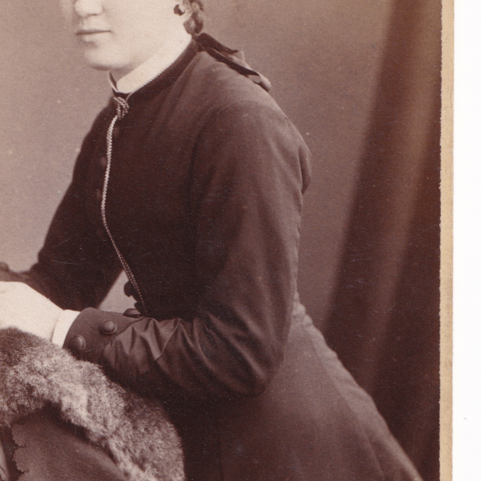 CDV: CDV: Young Woman, Pulled-Back Hair, Braided. G. A. Oldham, Colchester Card.: catalogue image 13