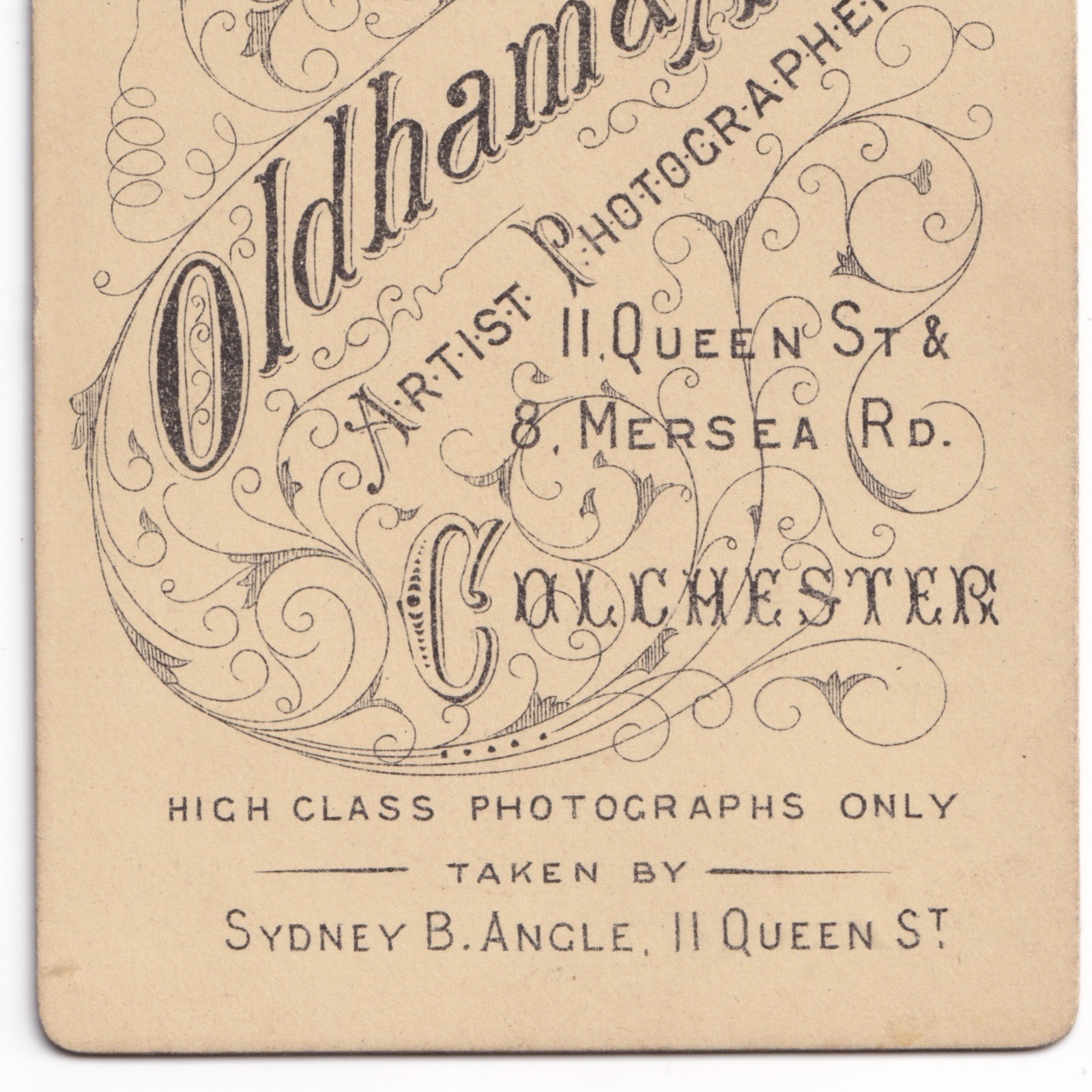 CDV: CDV: Young Woman, Pulled-Back Hair, Braided. G. A. Oldham, Colchester Card.: catalogue image 18