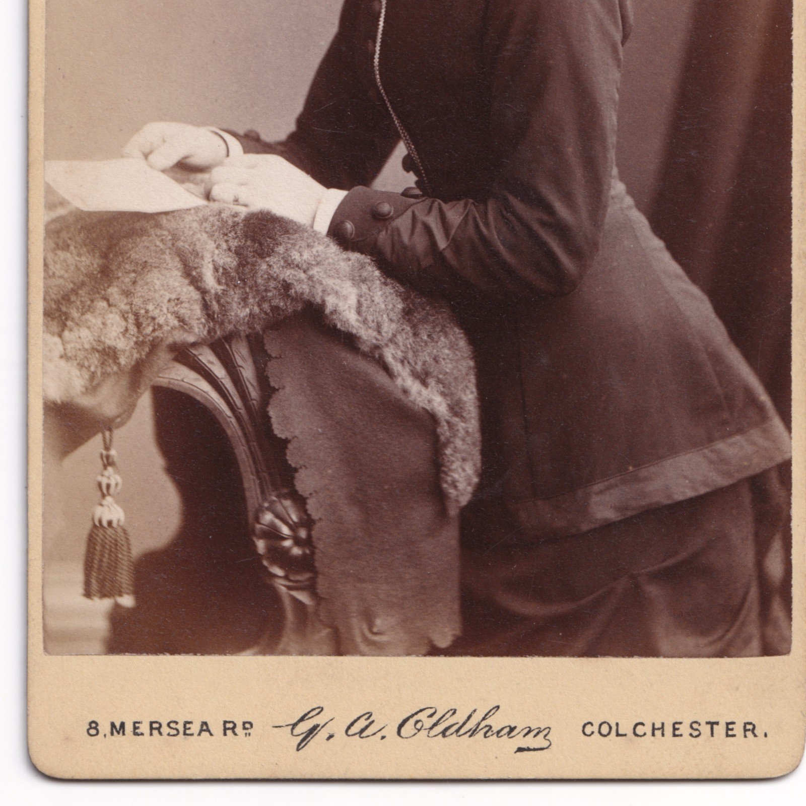 CDV: CDV: Young Woman, Pulled-Back Hair, Braided. G. A. Oldham, Colchester Card.: catalogue image 7