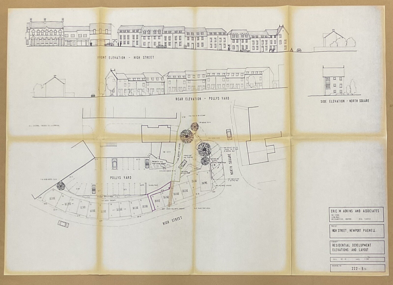Ephemera: Newport Pagnell Interest. High Street Residential Development Layout Map.: catalogue image 1