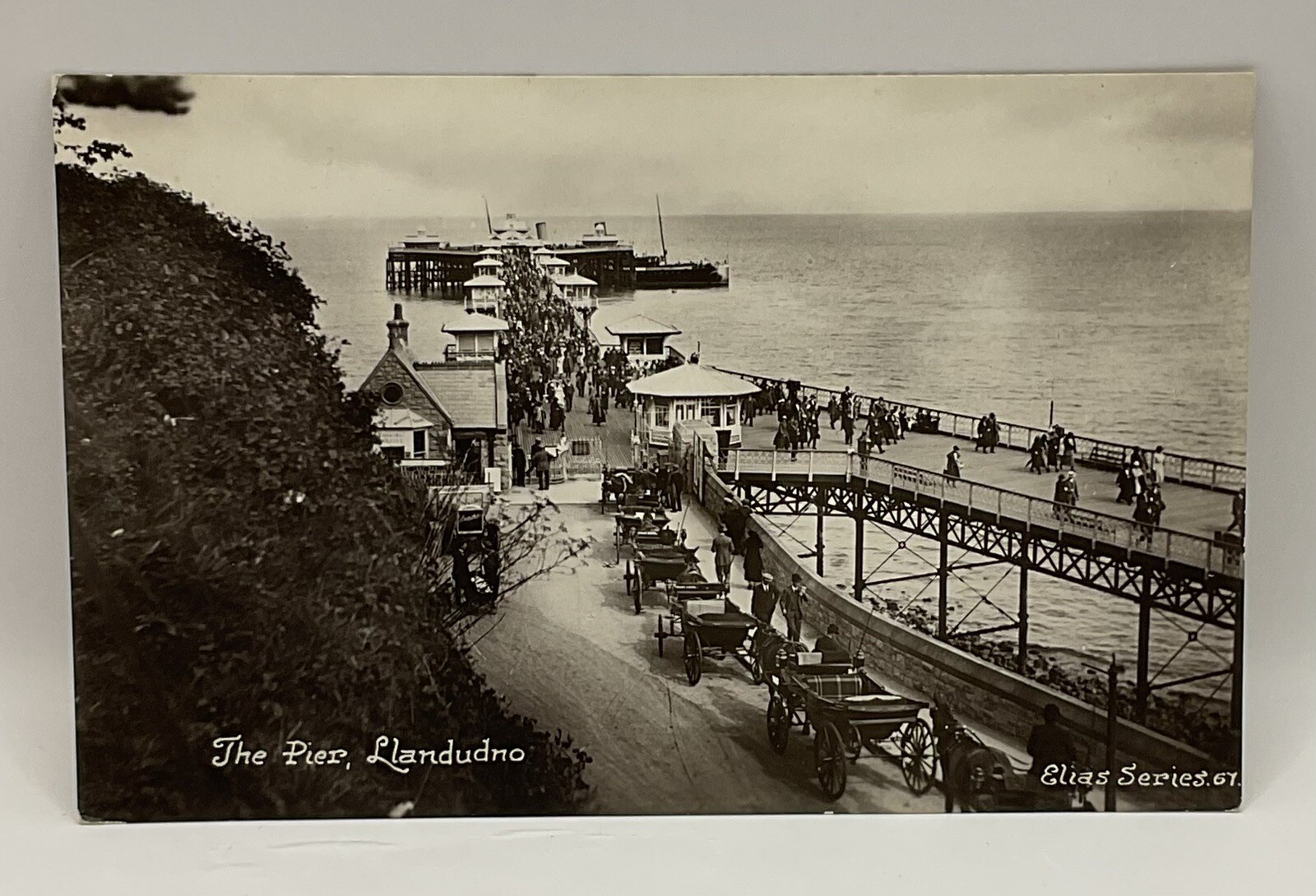 Postcard: 3 Postcards, Llandudno Views, Real Photographs. Pier, Promenade etc.: catalogue image 2