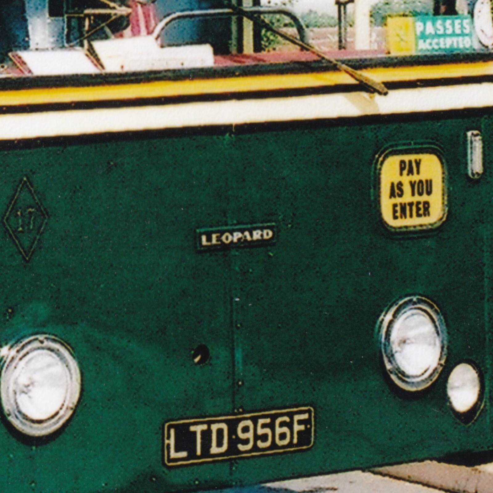 Photograph: Photograph: Vintage LEOPARD Bus or Coach, Reg LTD 956F. Rugeley Via The Chase.: catalogue image 2