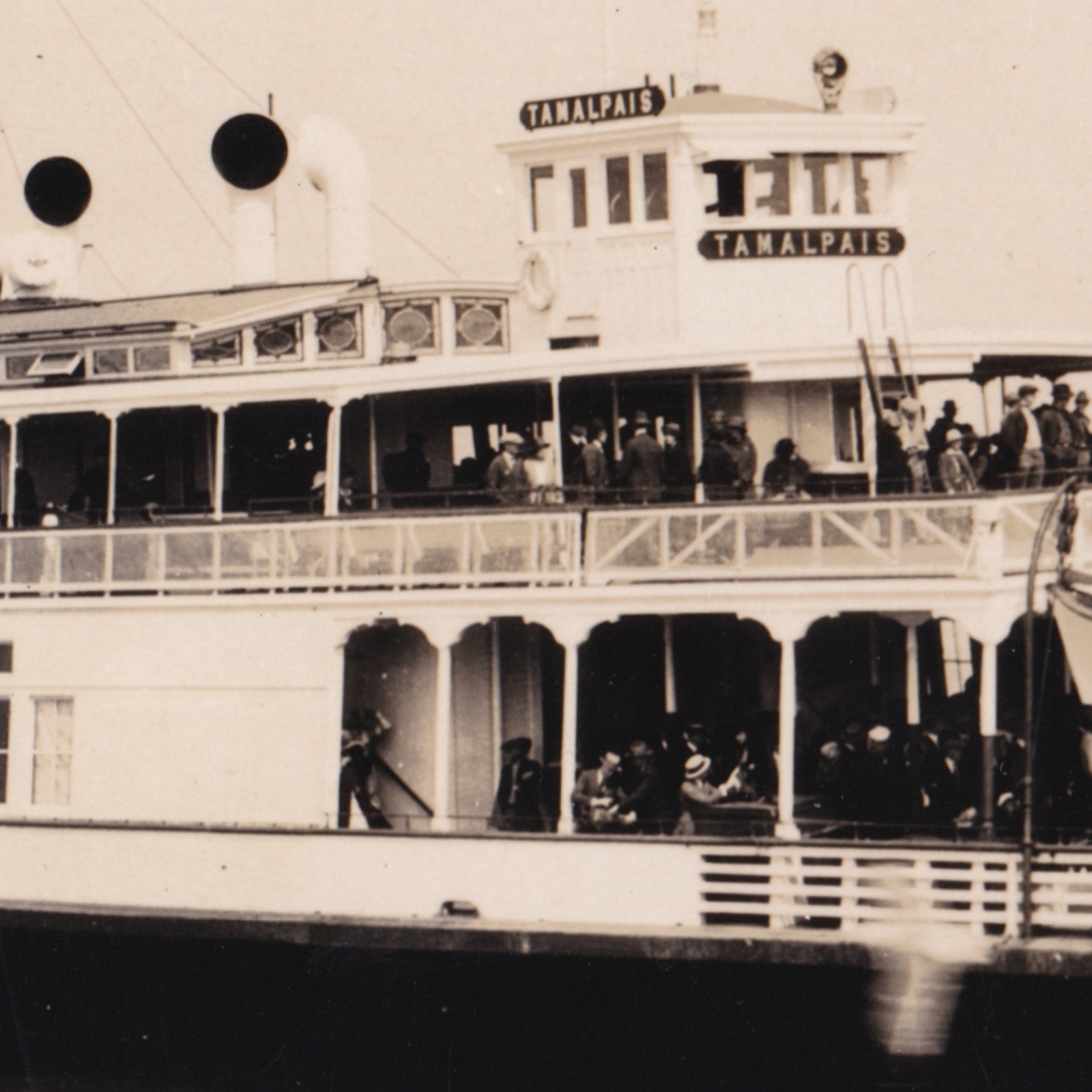 Photograph: Old Photograph, Northwestern Pacific Ferry, Tamalpais.: catalogue image 4
