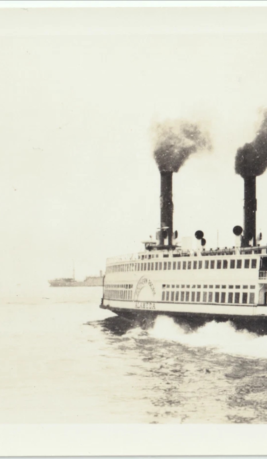 Photograph: Old Photograph, Southern Pacific Ferry Alameda, San Francisco Bay: catalogue image 4