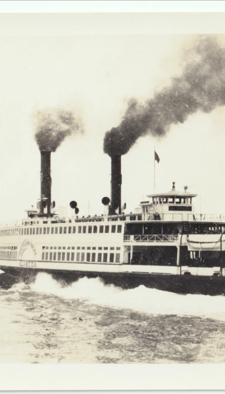 Photograph: Old Photograph, Southern Pacific Ferry Alameda, San Francisco Bay: catalogue image 5