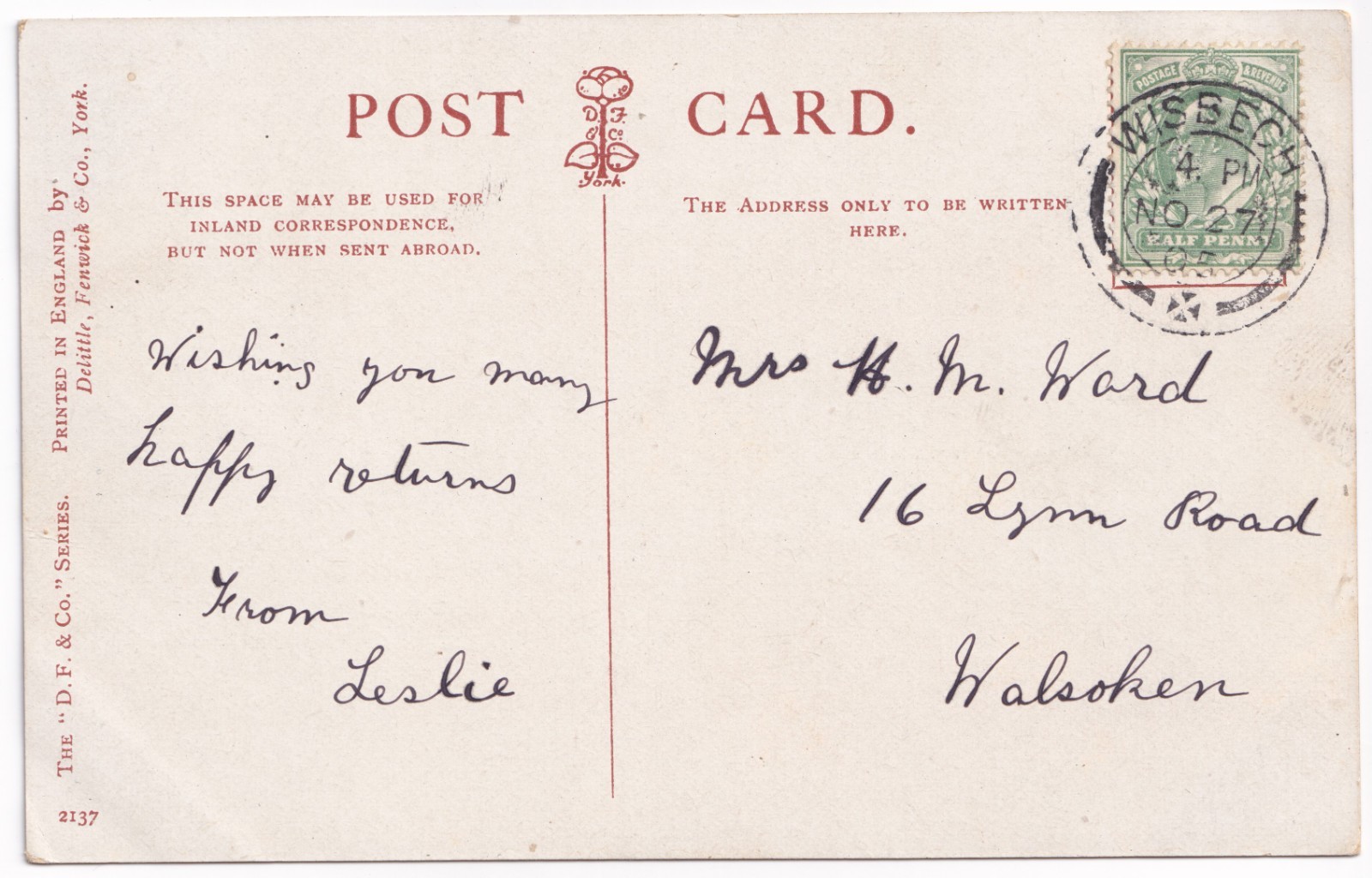 Postcard: Gorgeous CATS Postcard, Firm Friends, D. F & Co Series. 2137.: catalogue image 2
