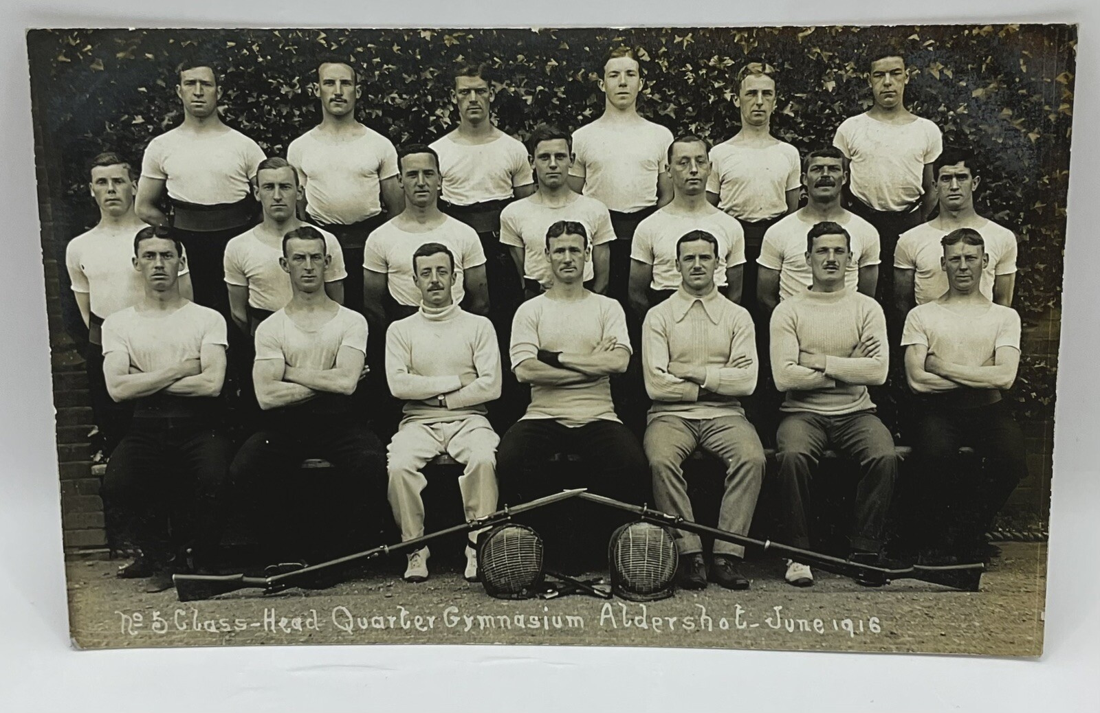 Postcard: Old Postcard, Aldershot Gymnasium, June 1916, No 5. Real Photograph.: catalogue image 1