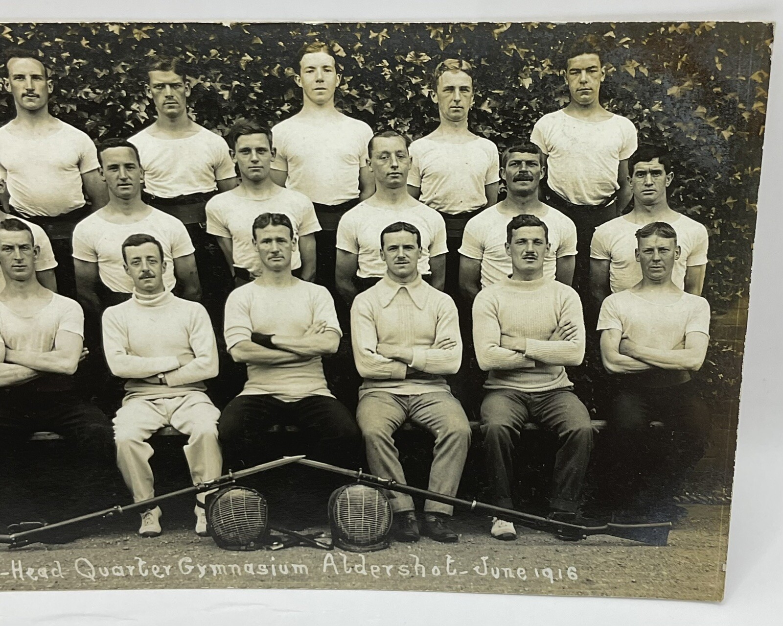 Postcard: Old Postcard, Aldershot Gymnasium, June 1916, No 5. Real Photograph.: catalogue image 2