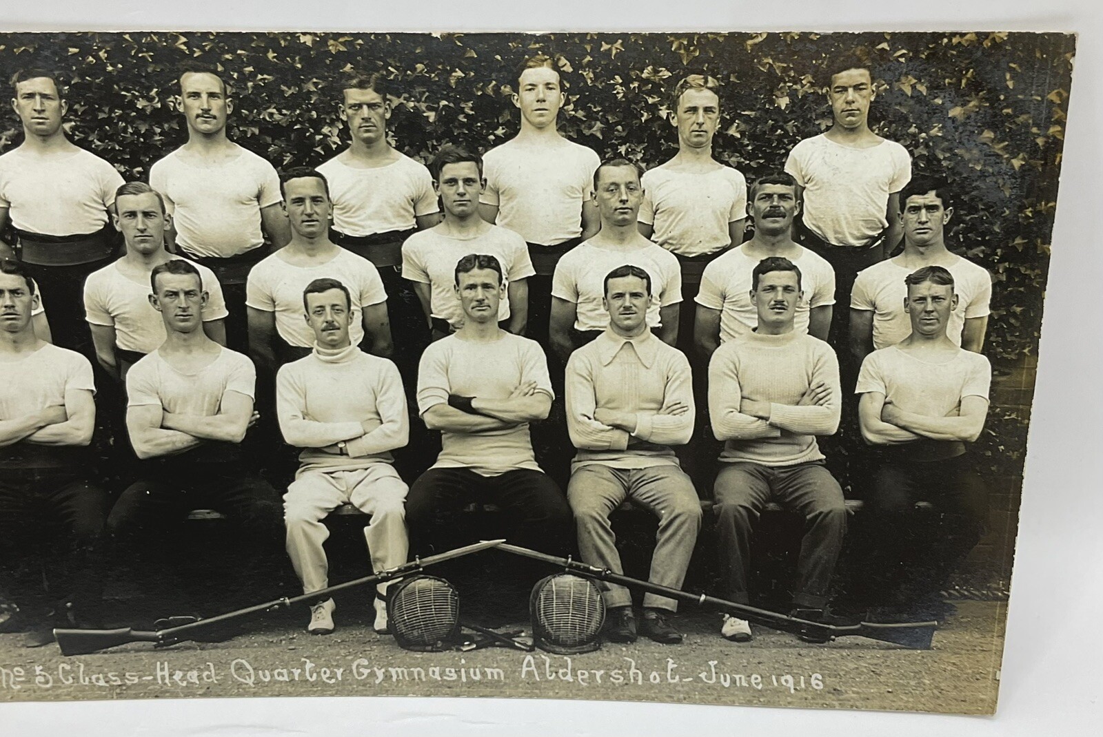 Postcard: Old Postcard, Aldershot Gymnasium, June 1916, No 5. Real Photograph.: catalogue image 3