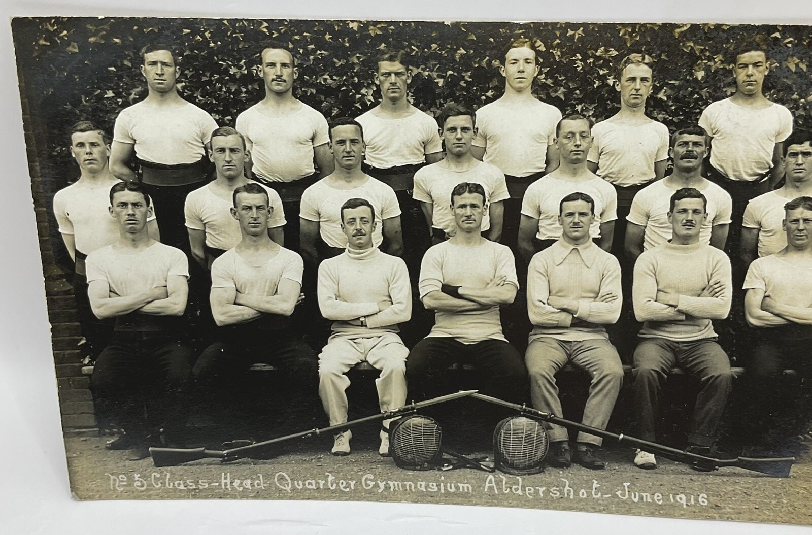 Postcard: Old Postcard, Aldershot Gymnasium, June 1916, No 5. Real Photograph.: catalogue image 4