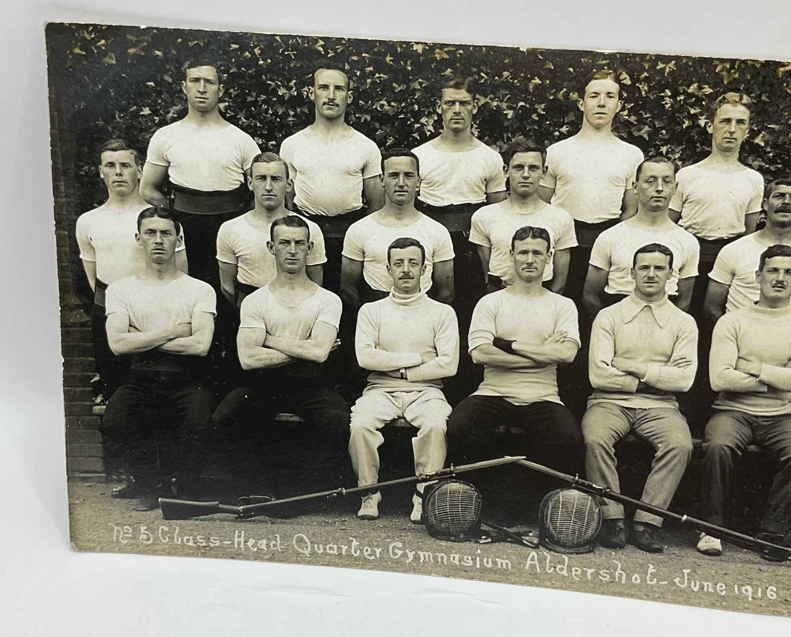 Postcard: Old Postcard, Aldershot Gymnasium, June 1916, No 5. Real Photograph.: catalogue image 5