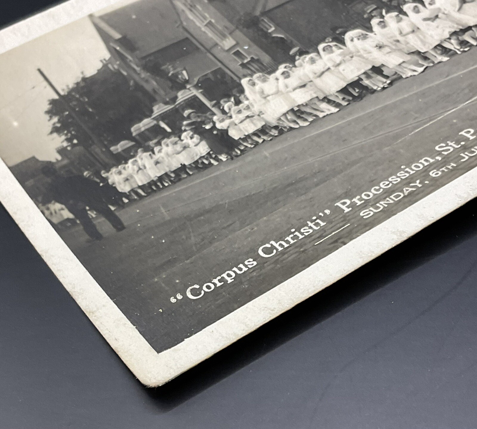 Postcard: Postcard, Corpus Christi Procession St Peter’s, Woolwich, 1926, Real Photo.: catalogue image 6