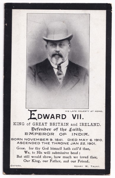 Postcard: Postcard, EDWARD VII, His Late Majesty at Home. Henry Taunt Card.: catalogue image 1