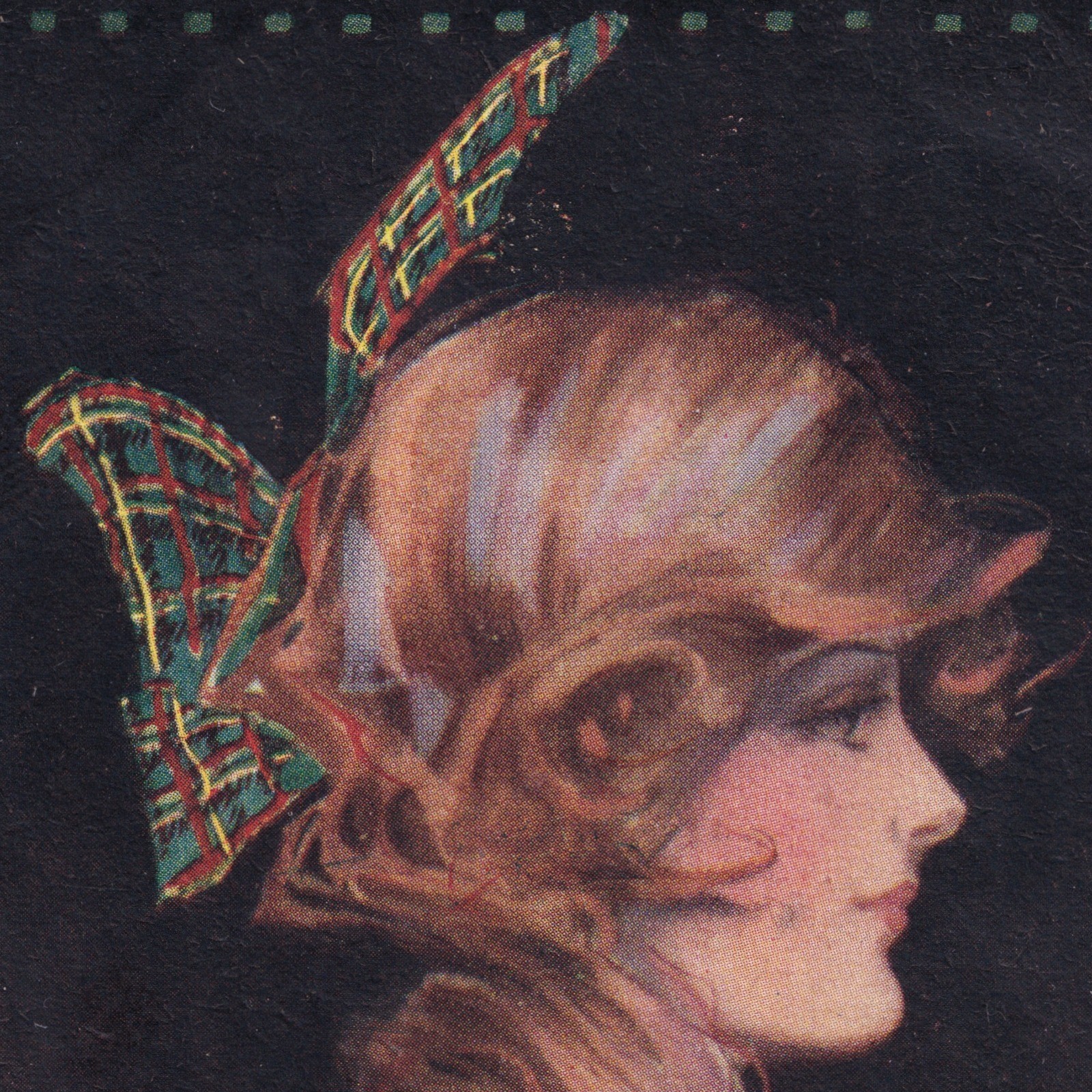 Postcard: Postcard: Glamourous Art Portrait of a Woman with Tartan Bow, Title, SANDIE, 641: catalogue image 7