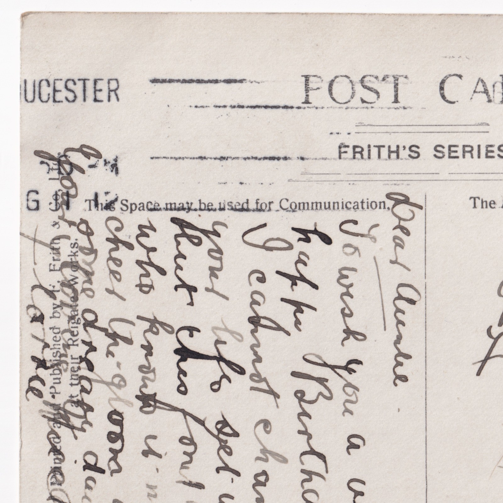 Postcard: Postcard: Gloucester, Westgate Bridge, RP. Sent to Freemantle House, Bristol.: catalogue image 16