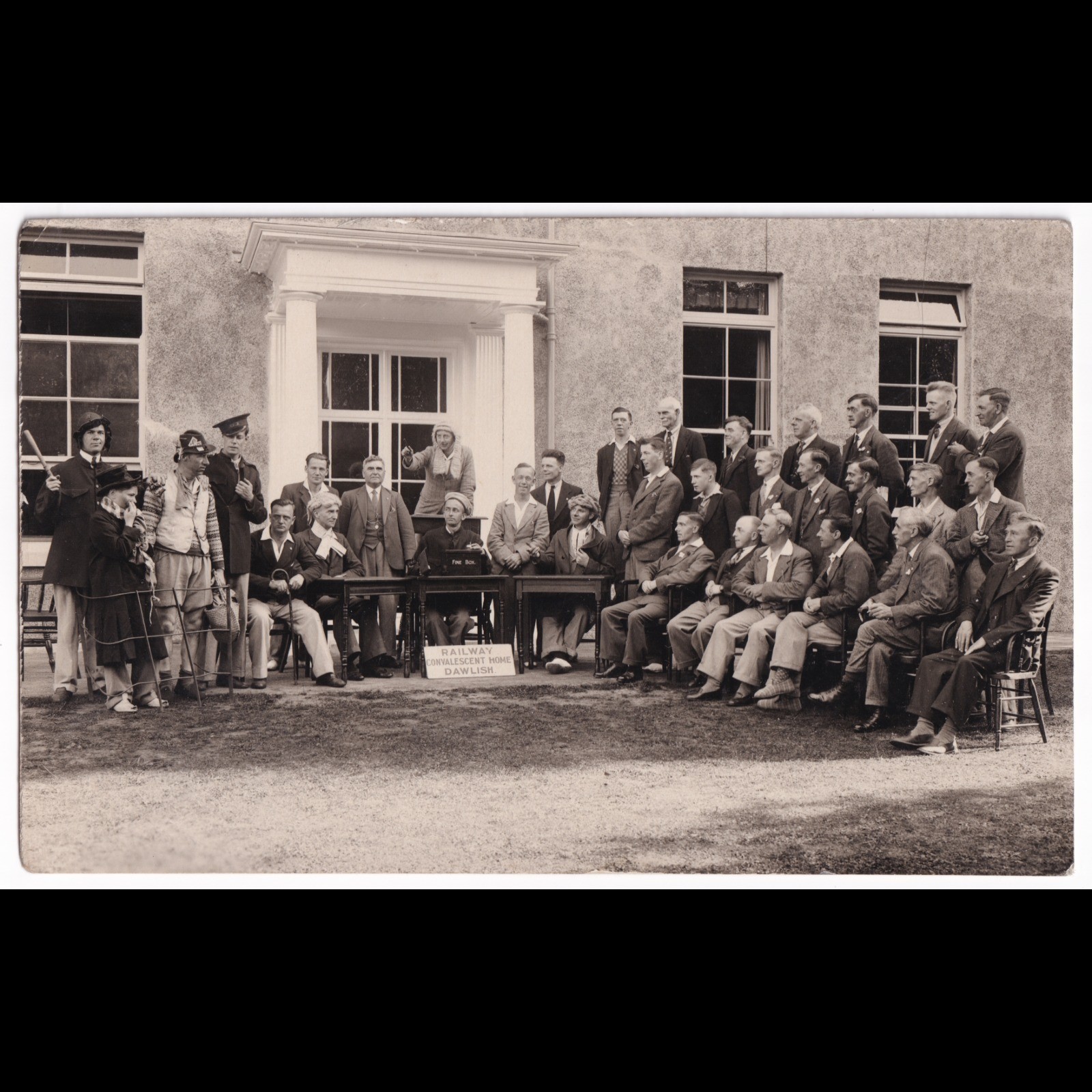 Postcard: Postcard: Railway Convalescent Home Dawlish. Group Photograph. Chapman & Son.: catalogue image 1