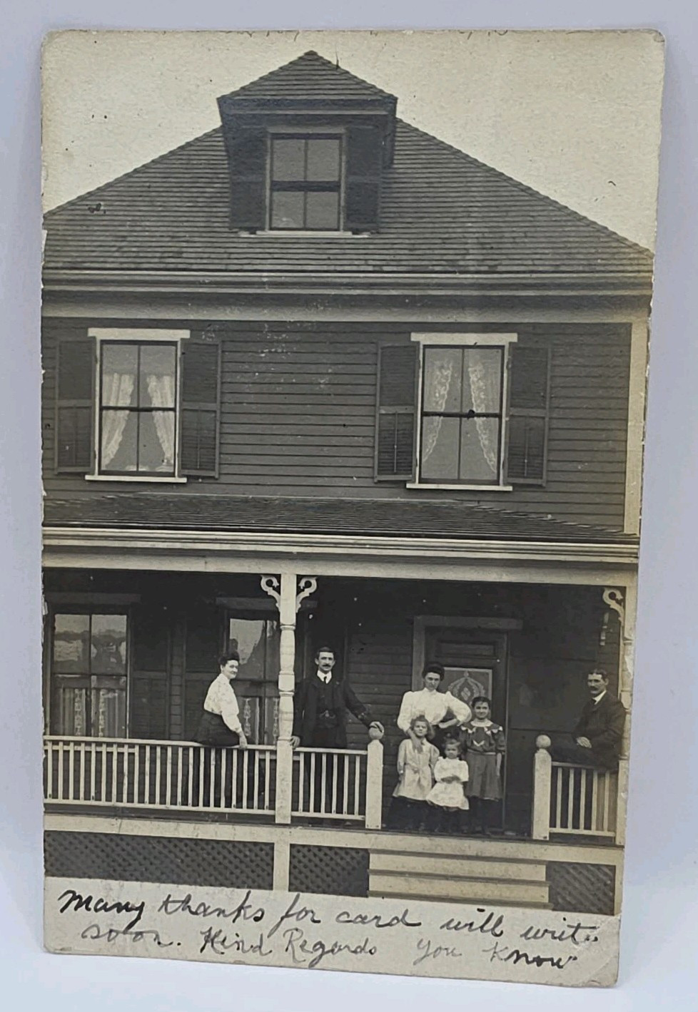 Postcard: Postcard, Unidentified House And People. Quincy, Massachusetts Postmark.: catalogue image 1